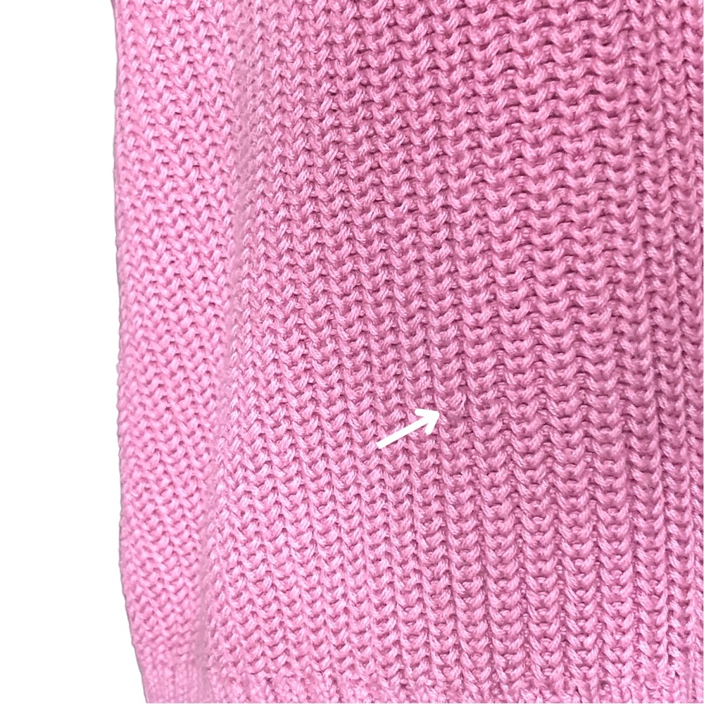 Vintage 90s 100% Cotton Pastel Pink Short Sleeve Sweater M/L Crazy Horse, Preppy - Picture 8 of 9